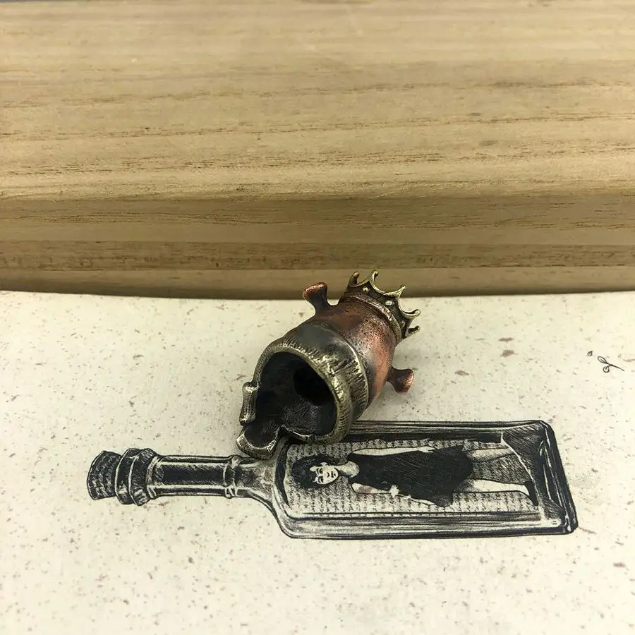 EDC инструменты Мельхиор медь латунь король Шрек бусы на шнурок Паракорд Нож-кулон