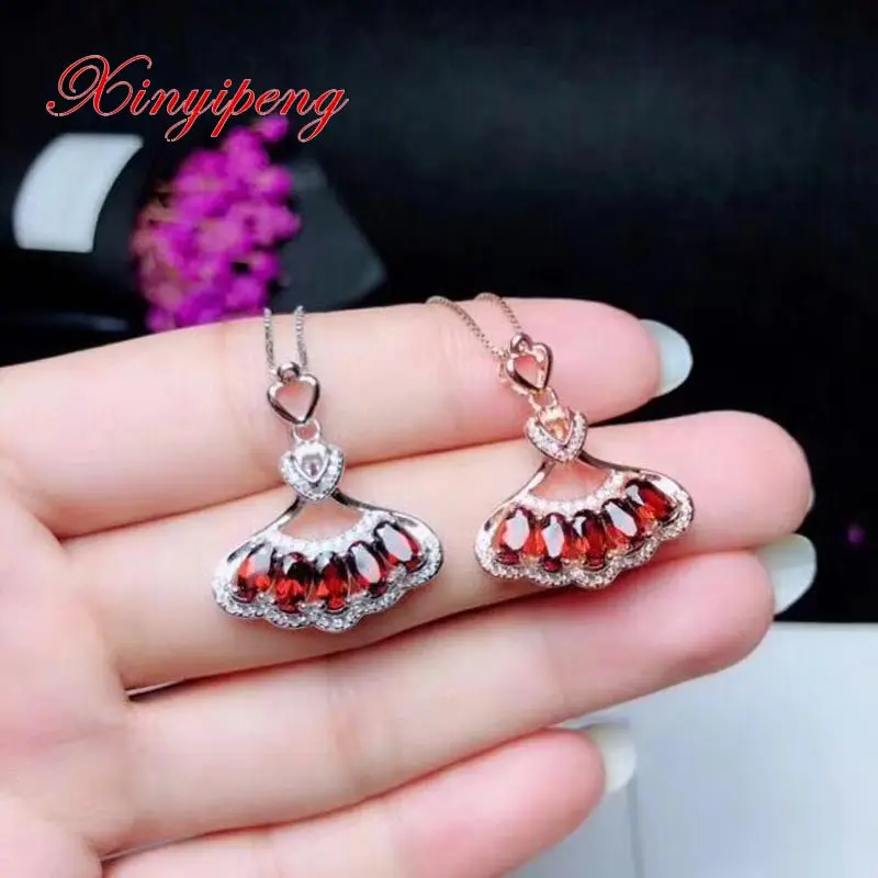 Xin yi peng 925 silver plated gold inlaid natural garnet pendant necklace Women necklace Exquisite fashion
Xin yi peng 925 silver plated gold inlaid natural garnet pendant necklace Women necklace Exquisite fashion