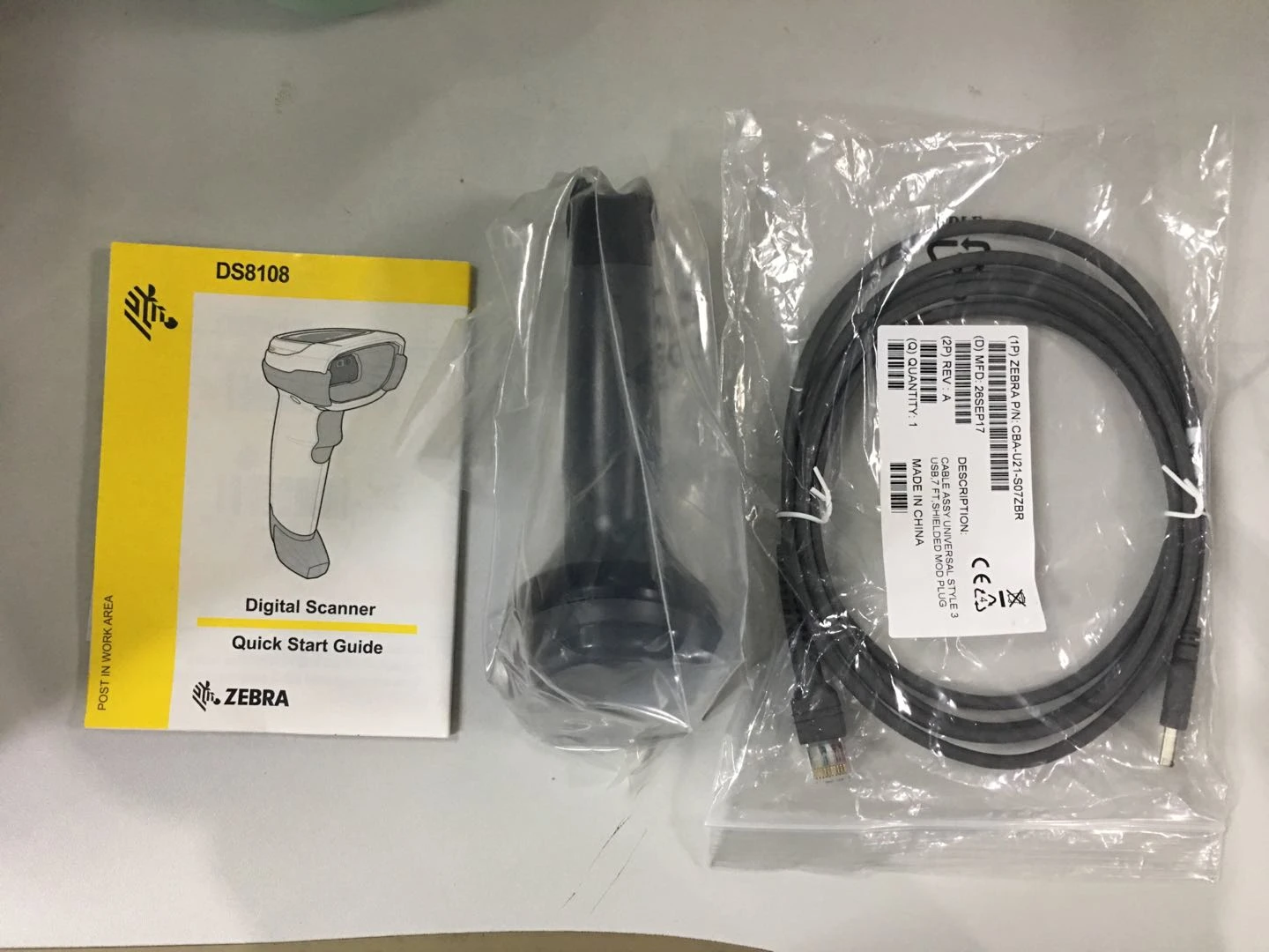 ZEBRA DS8108 проводной ручной сканер штрих-кодов 1D 2D qr-код с usb-кабелем