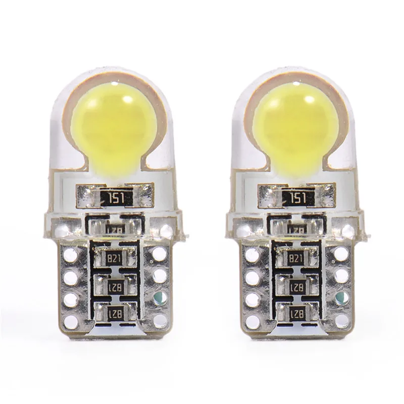 1 шт. супер яркий светодиодный T10 W5W 194 168 147 COB LED лампы силиконовые Дисплей широкие