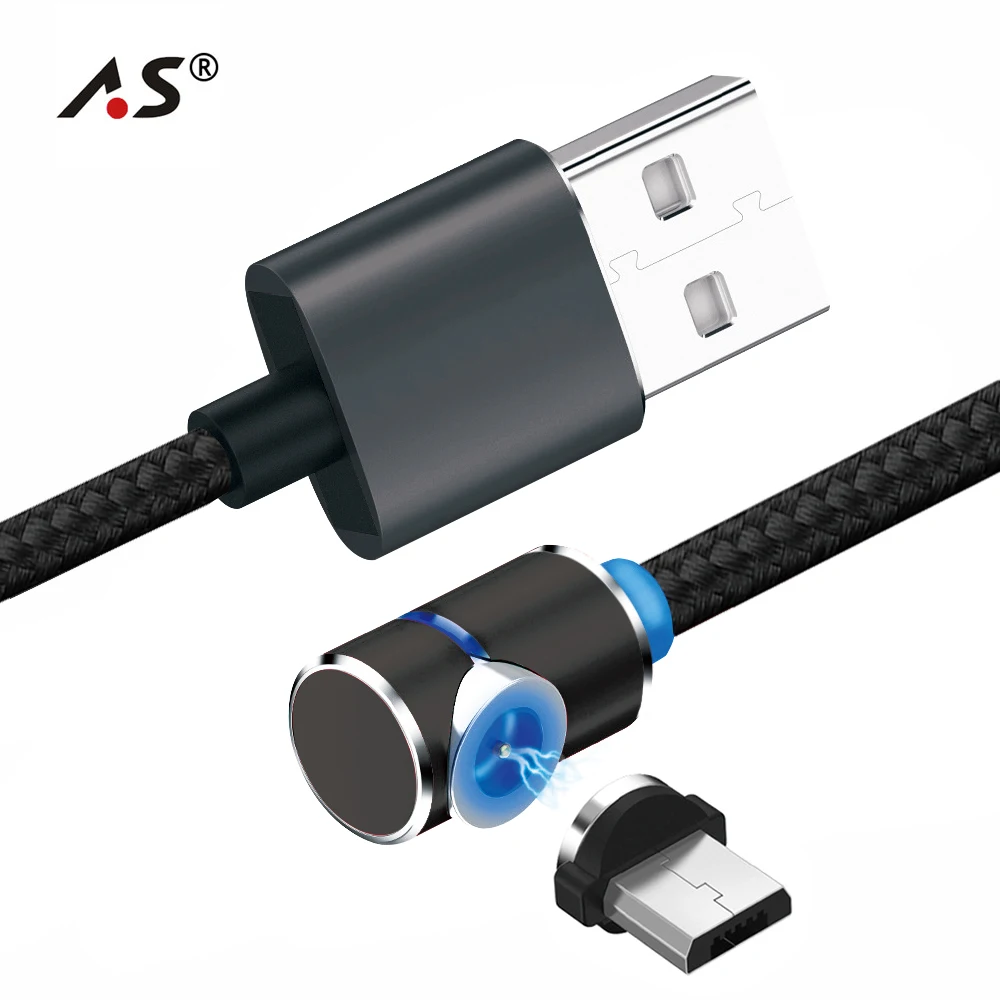 A. S L светодиодный магнитный Micro USB кабель для зарядки мобильных телефонов Android