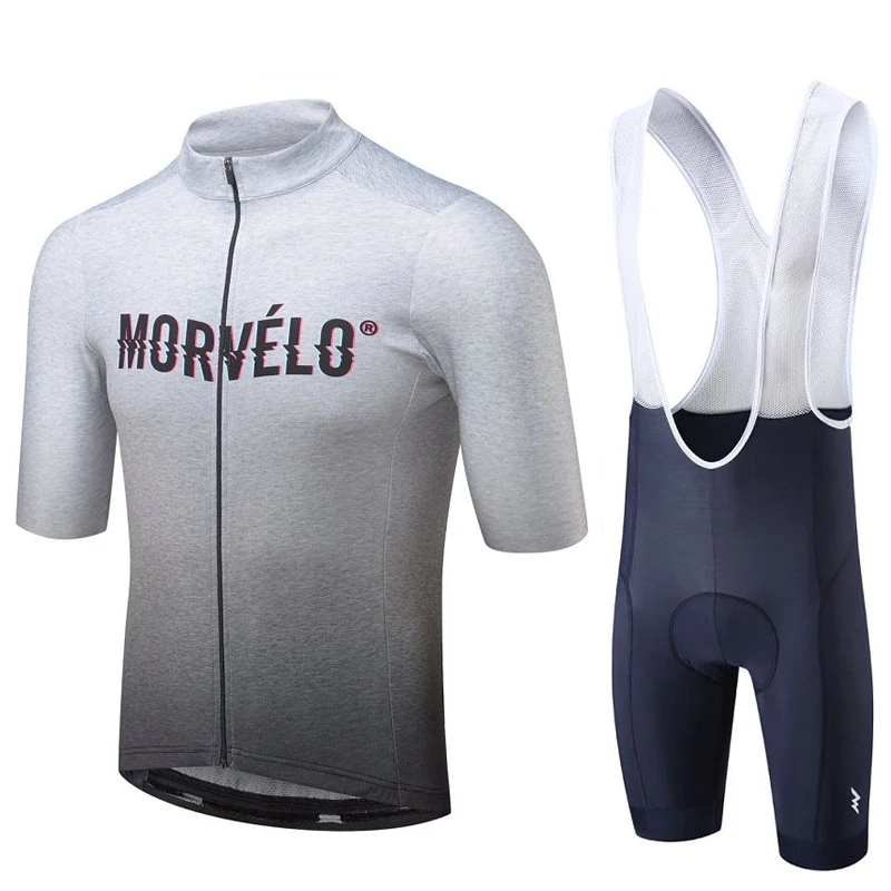 Pic color Morvelo одежда для велоспорта Мужской комплект костюм летняя велосипедная Одежда дышащая анти-УФ велосипедная одежда короткий рукав Велоспорт Джерси Наборы - Цвет: Pic color