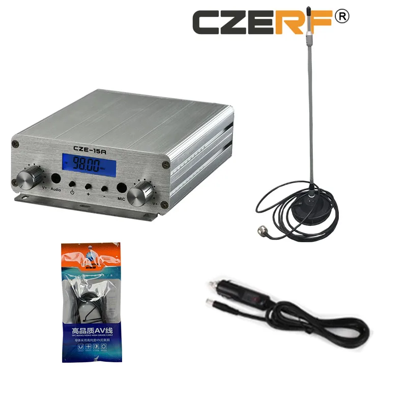 Бесплатная доставка внешний беспроводной FM передатчик 15 Вт комплекты