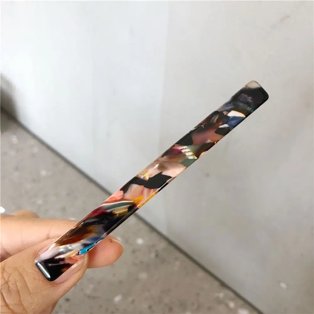 

2019 New Women Girls Acrylic Rectangular Hair Clips Leopard Sequins Hairpins Barrettes Headband Hair Accessories
