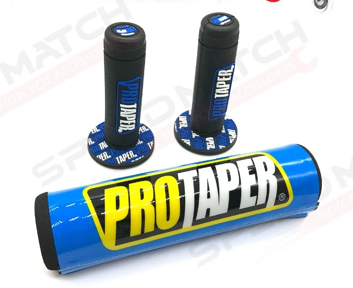 MX Байк Pro конус CRF бар протектор кросс руль круглый коврик и Pro конус ручки красочный захваты - Цвет: Blue