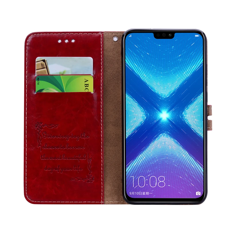 Винтажный кожаный чехол для huawei honor 8X honor 8x JSN-L21 JSN-L42 Чехол-книжка s для huawei honor 8x8 X honor 8x чехол Fundas