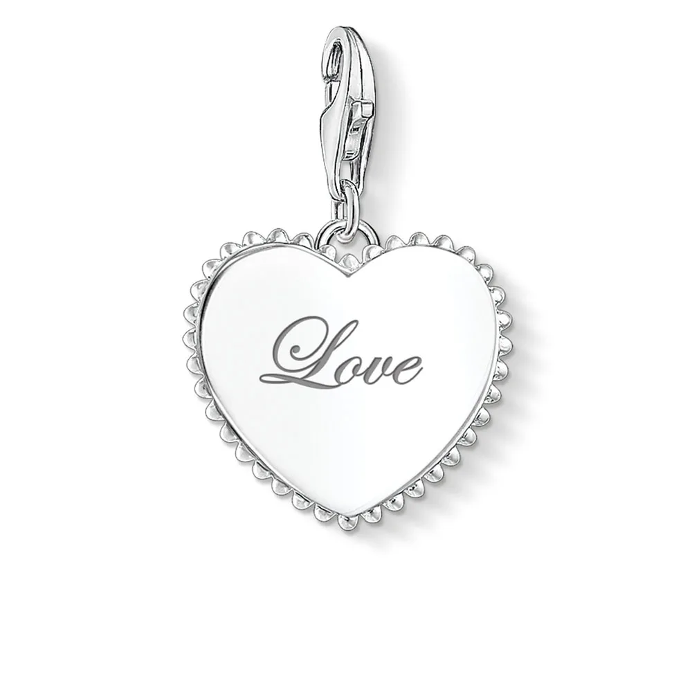 

Silver/Rose Gold Love Heart Charms for Jewelry Making 925 Sterling Silver DIY Handmade Craft for Bracelet Necklace Accessories