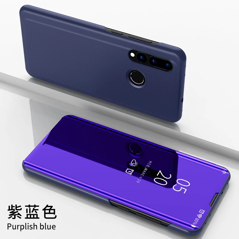 Для huawei Honor 10i чехол с зеркальным окошком и держателем роскошный высококачественный кожаный чехол для huawei Honor 10i 10 i чехол s