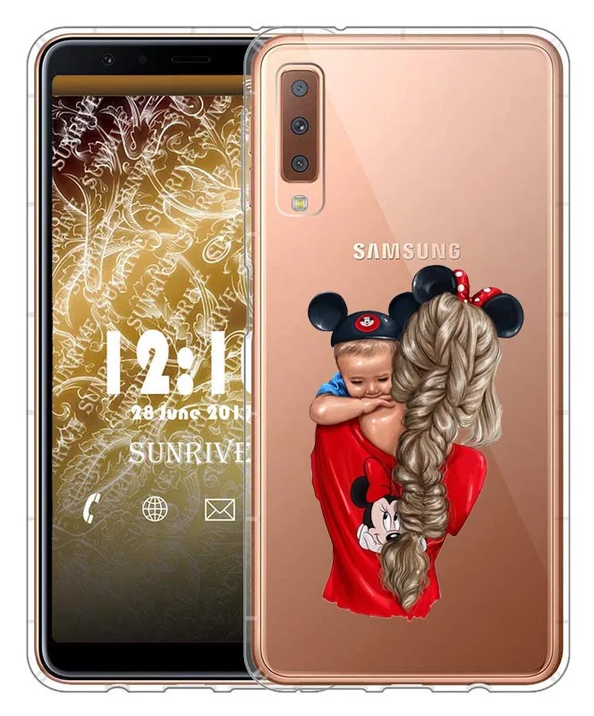 Кофейный чехол для samsung A7 A750 A750F чехол 6,0 дюймов Мягкий силиконовый чехол для телефона для samsung Galaxy A6 A8 Plus чехол - Цвет: TPU