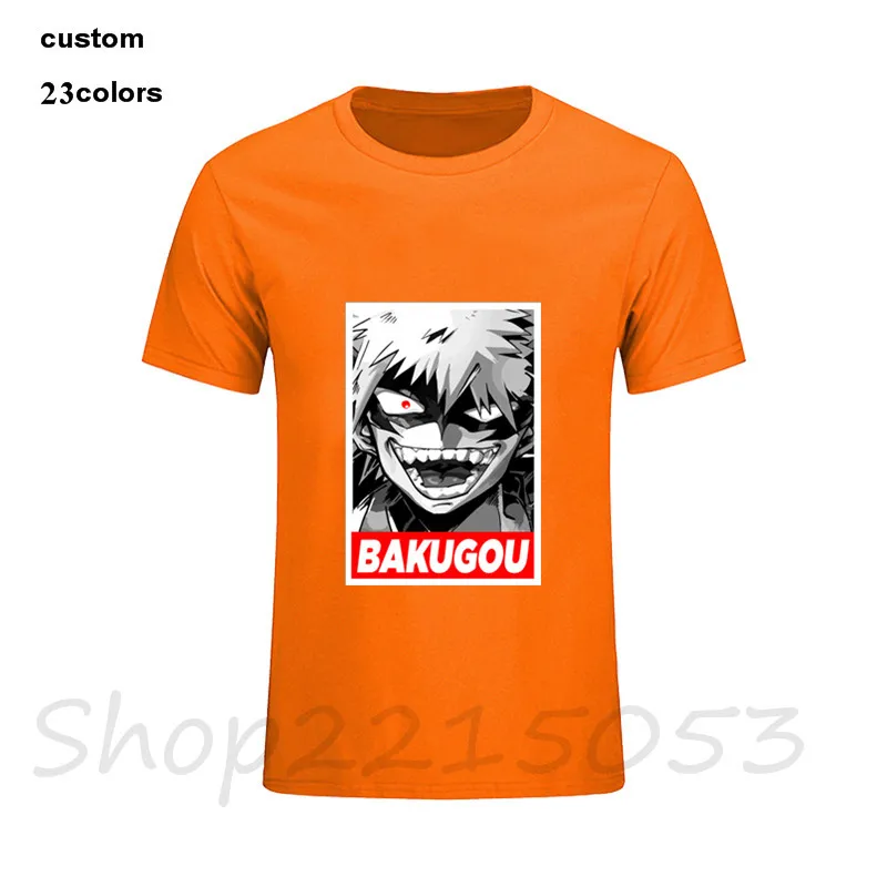 Новинка 2019 года футболка Boku No Hero Academy Мужская с аниме Мой герой Bakugou katsuki Забавные