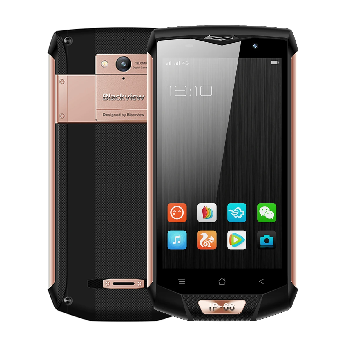 BV8000 PRO Gold Blackview BV8000 Pro мобильный телефон IP68 Водонепроницаемый Android 7,0 5," FHD MTK6757 Восьмиядерный 6 ГБ+ 64 ГБ 16 МП боковой сенсорный NFC Смартфон - Цвет: BV8000 PRO Gold