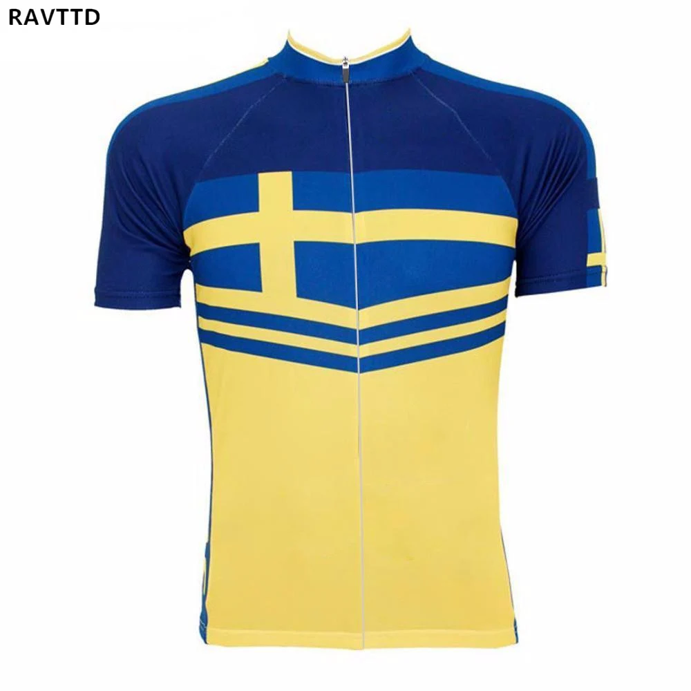 Sverige Pro Велоспорт Джерси Топы летние Гонки одежда Ropa Ciclismo короткий рукав горный