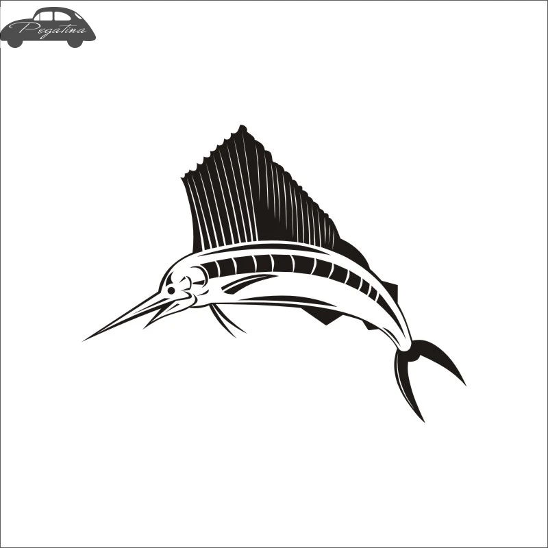 Sailfish Fish Dorado Автомобильная наклейка плакат с изображением рыбы меча лодки