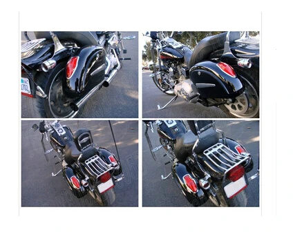 Touring Cruiser жесткие седельные сумки багажные огни с креплением для Honda Shadow Spirit Sabre Aero