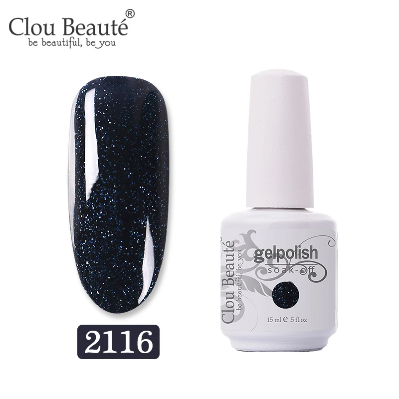 Clou Beaute УФ светодиодный Гель-лак без протирания верхнее Базовое покрытие Гель-лак Hybird 375 цветов набор гель-лаков для ногтей для маникюра 15 мл гель для ногтей - Цвет: 2116