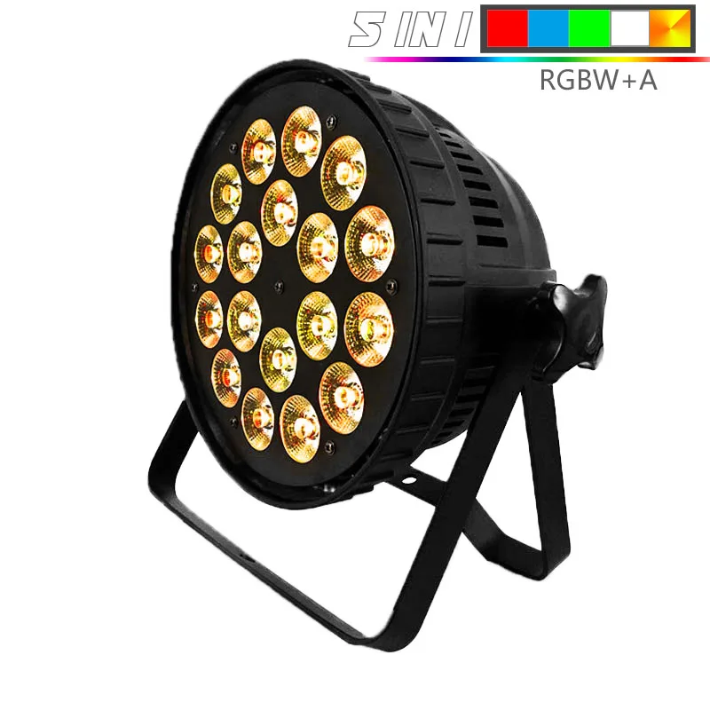 Small 18X15W RGBWA Светодиодный светильник Par 18x15 Вт, алюминиевый сценический прожектор Par с мультичипом RGBWA 5в1, светильник для мытья, деловой светильник s, профессиональный, вечерние, KTV - Цвет: Small 18X15W RGBWA