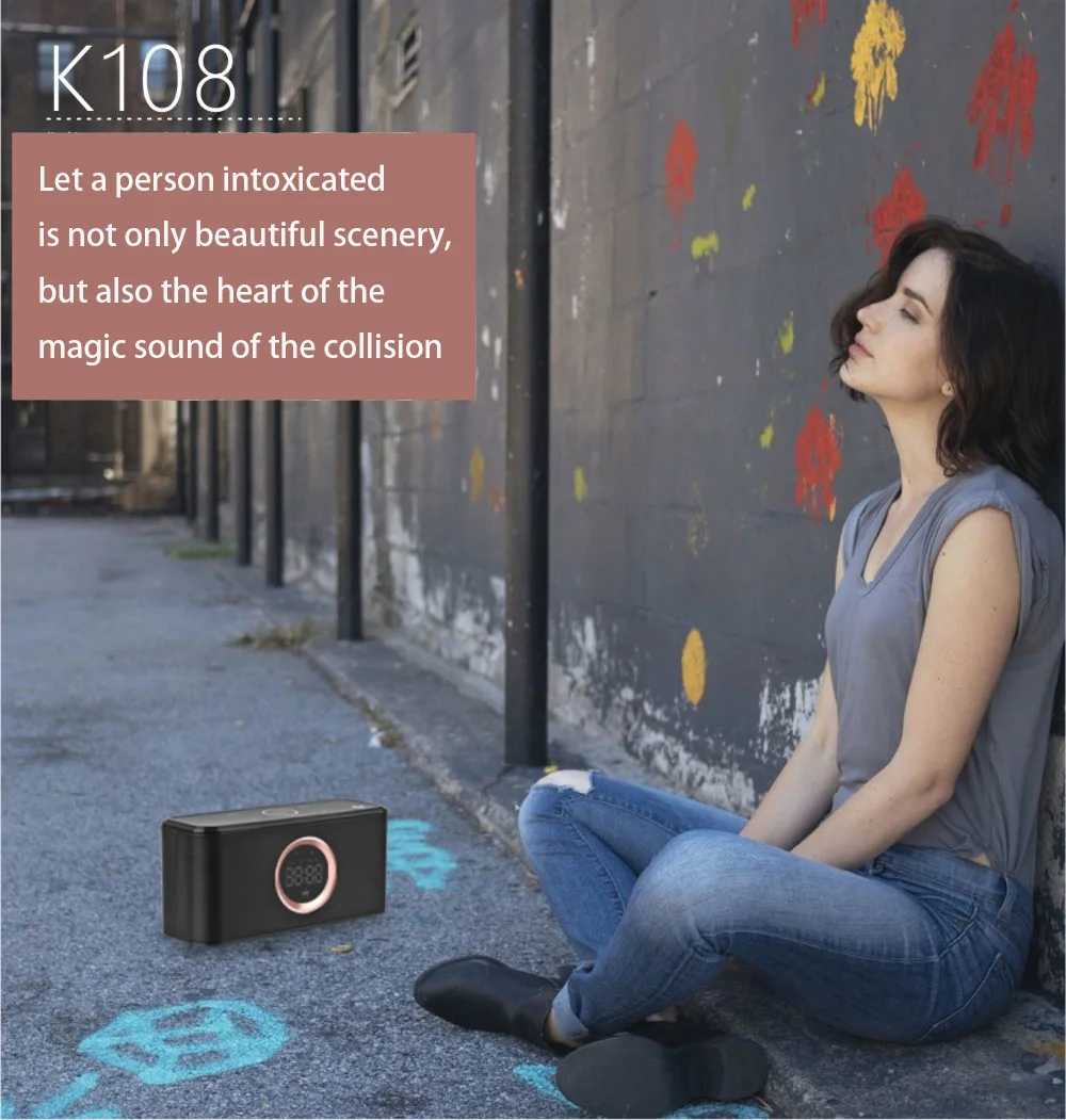 KINGONE K108 Портативный Bluetooth Динамик Hand Free Bluetooth 4,2 Sound Bar Поддержка TF карты FM музыке стерео сабвуфер Super Bass