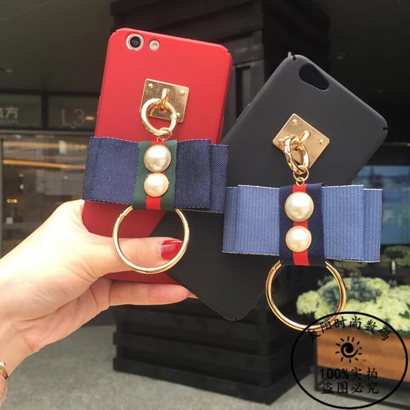 Металл перлы веревку кисточкой украсить кожи жесткий чехол для Huawei mate8 mate9 Pro P10 P8