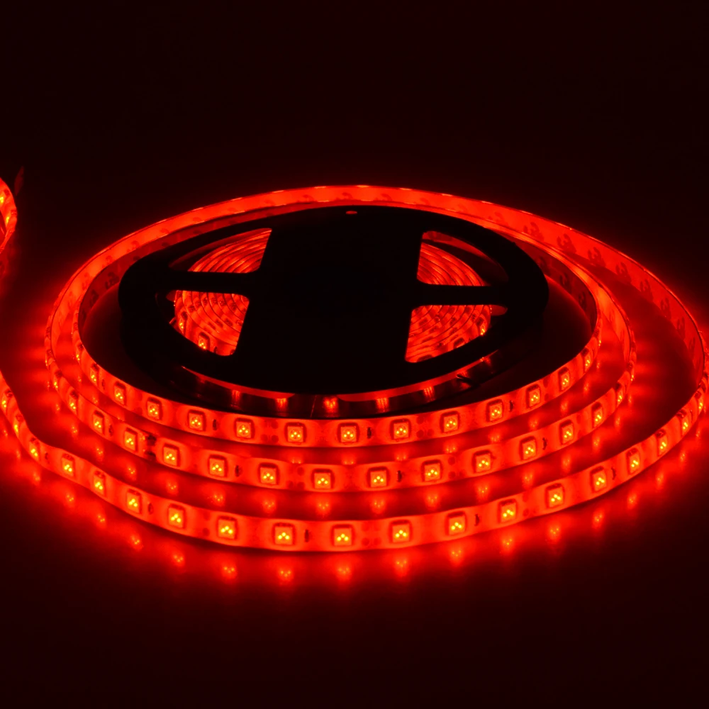 Светодиодная лента водонепроницаемая 5 м/рулон 12 в пост. Тока IP20 IP65 RGB SMD 5050 300