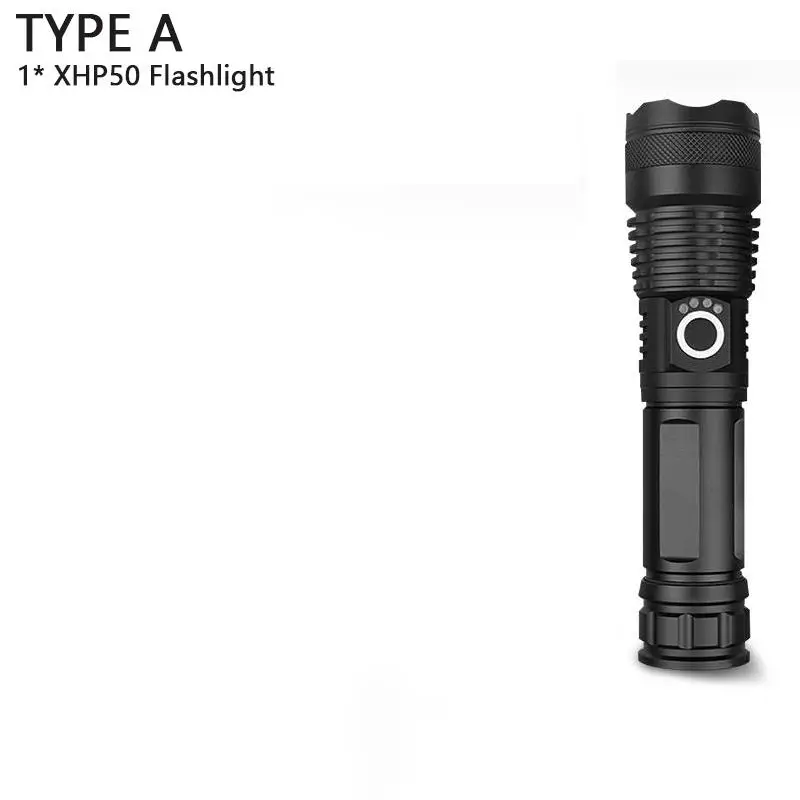 XLAMP XHP50 A Мощный светодиодный тактический фонарь XHP70.2 XHP50, Перезаряжаемый 18650 или 26650 аккумулятор, зарядка через USB, большая полицейская лампа - Испускаемый цвет: XLAMP XHP50 A