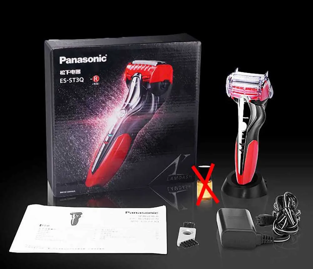 Panasonic электробритва бритвы возвратно-поступательный с высокой скоростью Магнитный Подвесной Двигатель 1 час зарядки ES-ST3Q-K405 IPX7