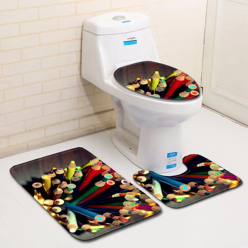 3 шт. набор ковриков для ванной комнаты унитаза|Коврики ванной| |