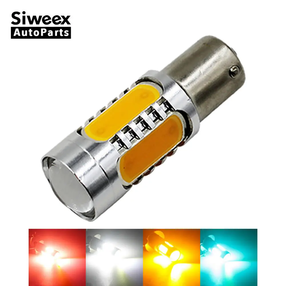 1X 1156 BA15S S25 P21W 7 5 W светодиодный COB поворотные сигнальные огни лампы заднего хода