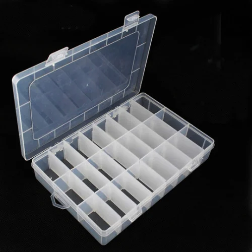 19.3x13.3x2.2cm Коробки для ювелирных изделий пластиковые акриловые косметические NailArt Pill Box чехол портативный контейнер для хранения деталей камни инструменты Y2663 - Цвет: 19.3x13.3x2.2cm