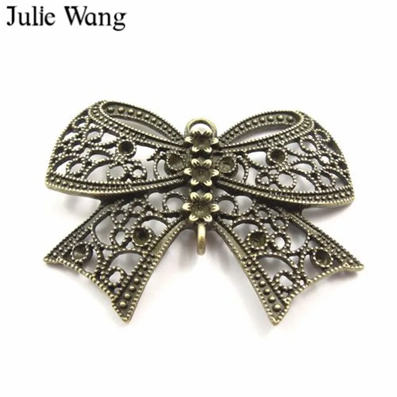 Julie Wang 4 шт. сплав антикварного цвета в форме галстука кулоны подвесы фурнитура