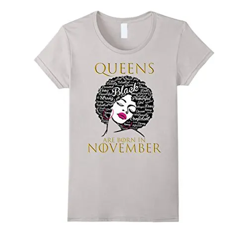 Queens Are Born In November-сильная Черная Женская футболка футболки с принтом женские
