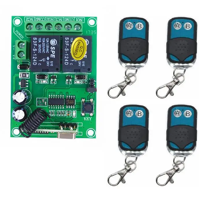 433mhz DC 24V 2CH RF Беспроводная система дистанционного управления teleswitch универсальные