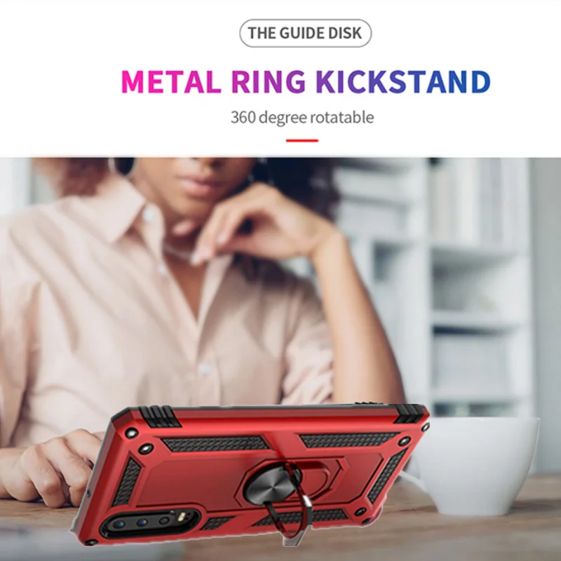 Luxury Rubber Shockproof Case For Huawei P30 Pro Heavy Duty Protection Metal Ring Back Cover Lite Rugged Armor Cases | Мобильные