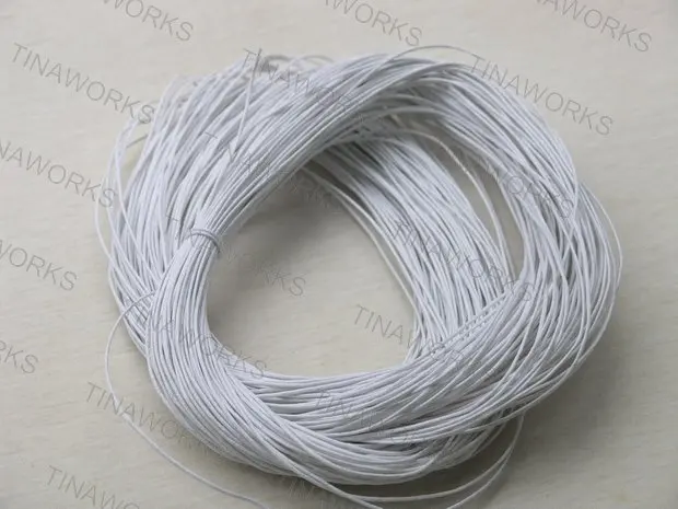 

FREE SHIPPING 90 meters White Waxed Cotton Beading Cord 1mm