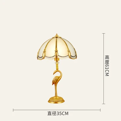 table lamp Европейская Медная настольная лампа, хрустальная лампа для гостиной, прикроватная лампа, свадебная Творческая настольная лампа, гостиничные декоративные светодиодные фонари - Цвет абажура: table lamp