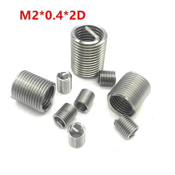 100 шт. M2 * 0 4 2D проволочная Резьбовая вставка M2x2d винтовая втулка винта спиральная