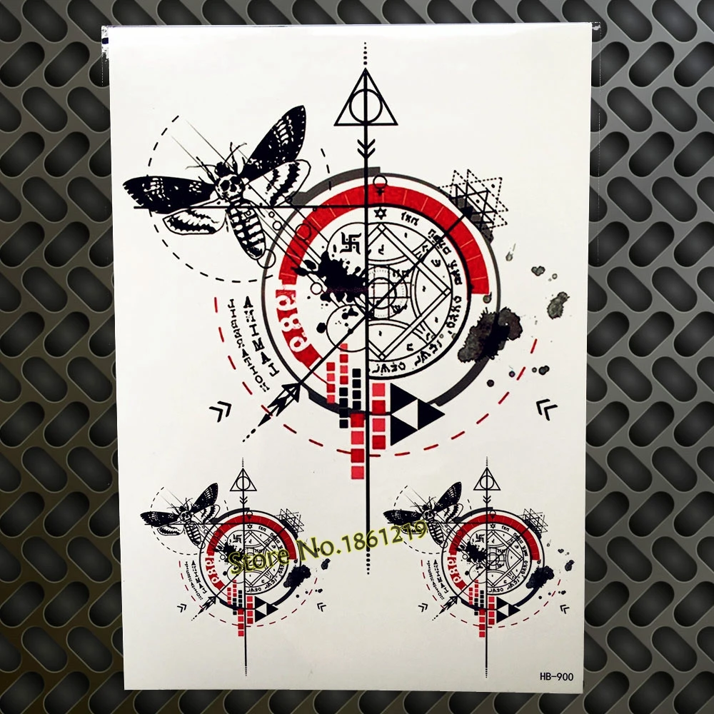 Синий рододендроны Временные татуировки Для женщин Хна тату паста 21x15 см стены