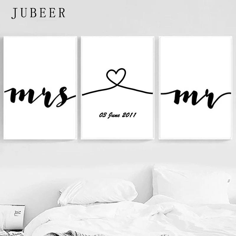Mr Mrs Family простой плакат с цитатами юбилей изготовление на заказ настенное