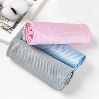 no trace absorbable 3 size soft microfiber no lint window car rag cleaning towel kitchen cleaning cloth wipes wipe glass cloth