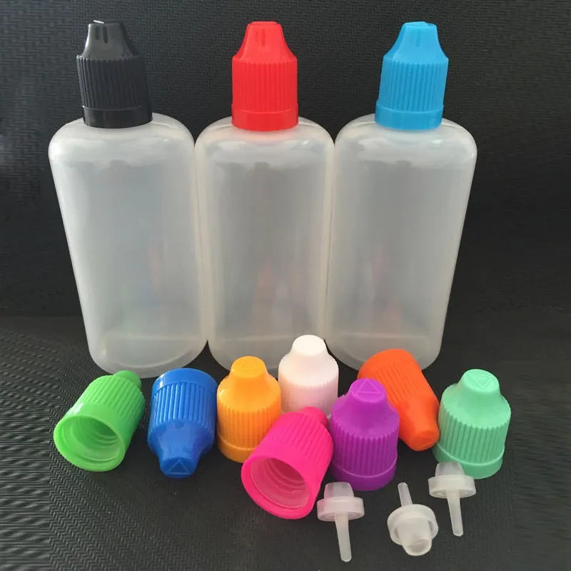 Factory Price 50pcs PE 50ml Plastic Dropper Bottle Bottles With Colorful Childproof Cap Empty E liquid | Дом и сад