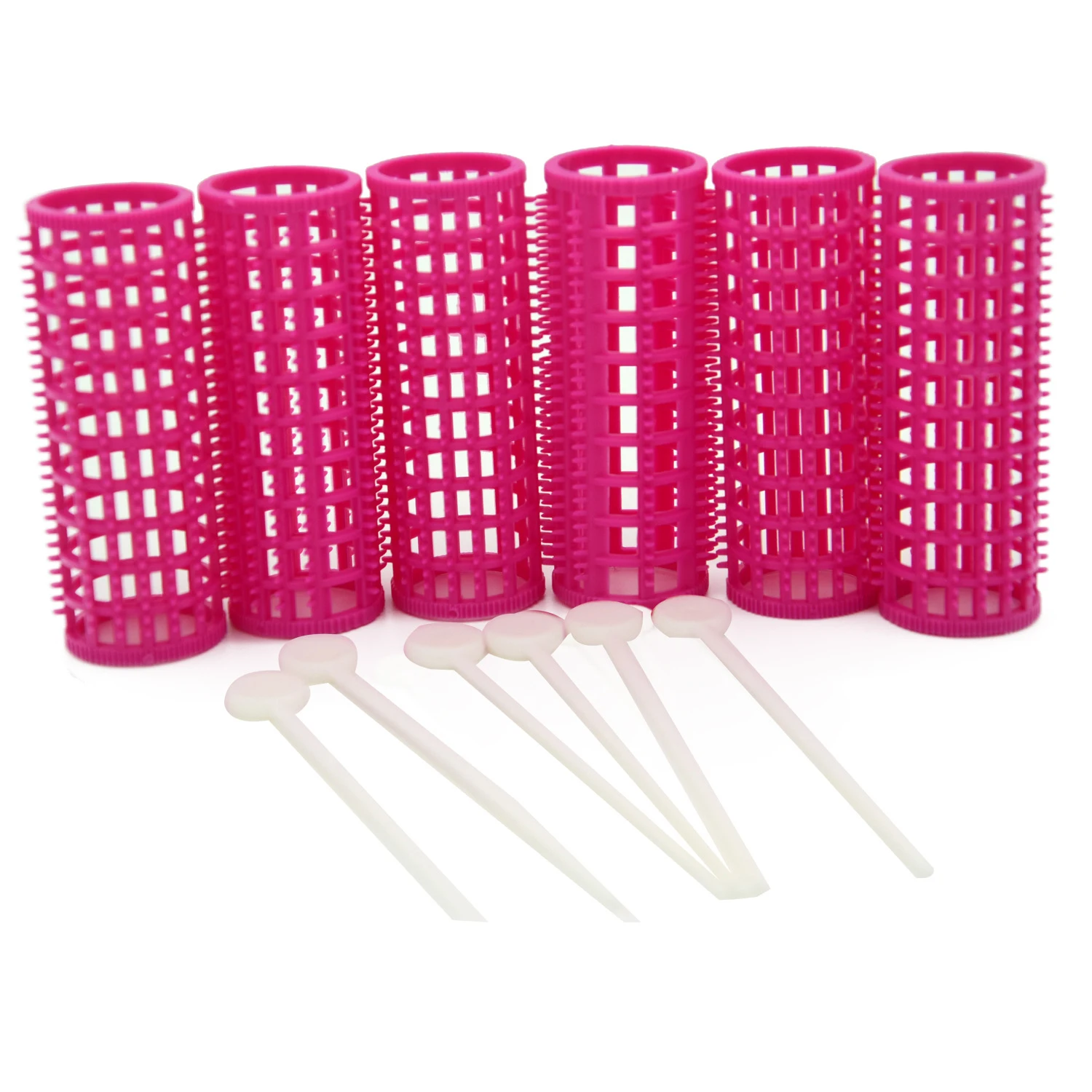 18 Piece Set of 20mm Plastic Tooth Hair Rollers with Fixed Pins for Fluffy Layers, Hair Air Bangs, Curl Rods, Curlers - Hairdresser Styling U1196 image 2