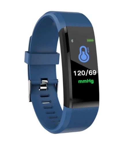 Синий Умный Браслет ID115Plus Спортивный Bluetooth браслет 115 плюс монитор сердечного ритма часы фитнес трекер умный Браслет 115 плюс - Цвет: Синий
