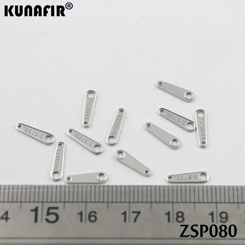 ZSP080 KUNAFIR сталь цветная лазерная гравировка логотип бирки из нержавеющей стали резьба логотип ярлыки для ожерелья 50-500 шт./лот Ювелирная часть - Цвет: ZSP080