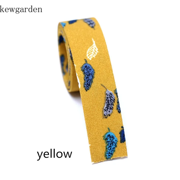 Kewgarden 25 мм 2 5 см печатные листья хлопчатобумажные многослойные тканевые ленты DIY