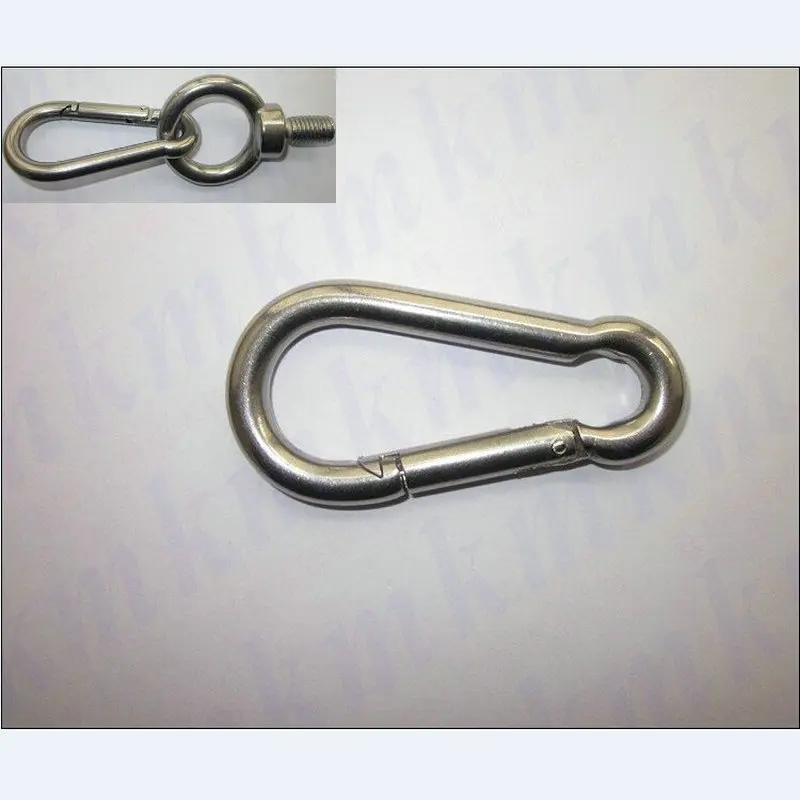 100 шт./лот m5x50 мм маленькие карабины из нержавеющей стали DIN5299C|stainless spring hook|snap