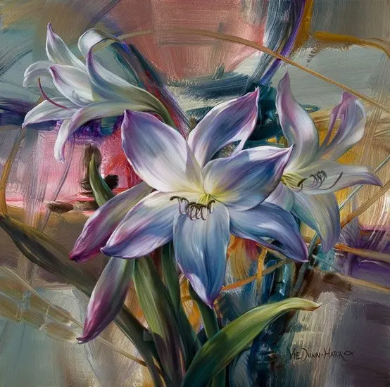 Элегантная Лилия diy масляная Картина на холсте домашний декор настенные картины