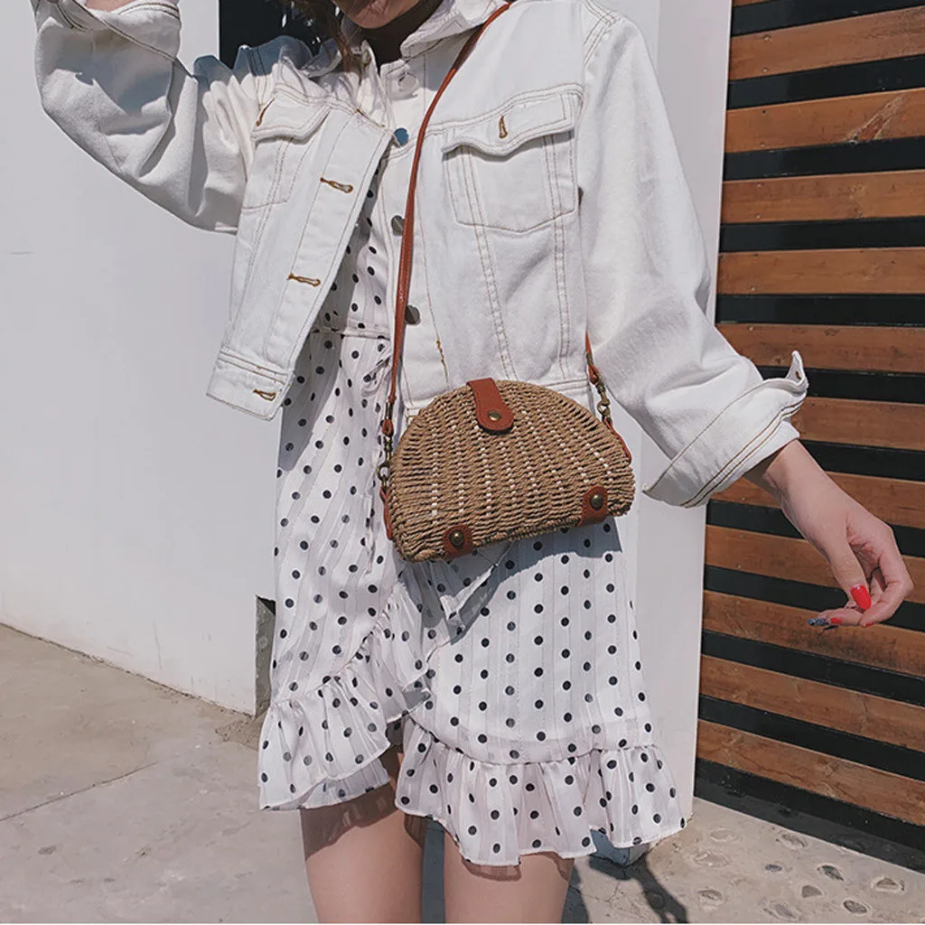 Женские пляжные сумки модная Ретро тканая сумка однотонная Пляжная Сумка bolso mujer