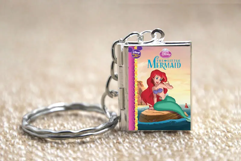 История ожерелье книга маленькая Русалочка Обложка медальон Брелок Серебряный и