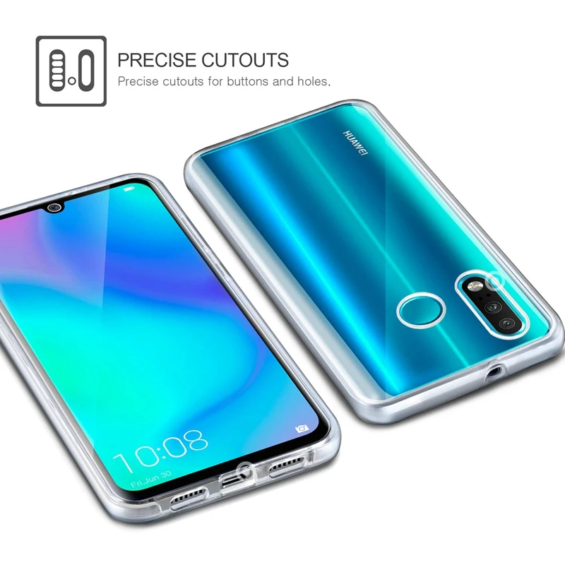 360 градусов 2 в 1 передний + задний Чехол для Huawei Y6 2019 Pro Y7 Prime Y9 Honor 8A мягкая ТПУ