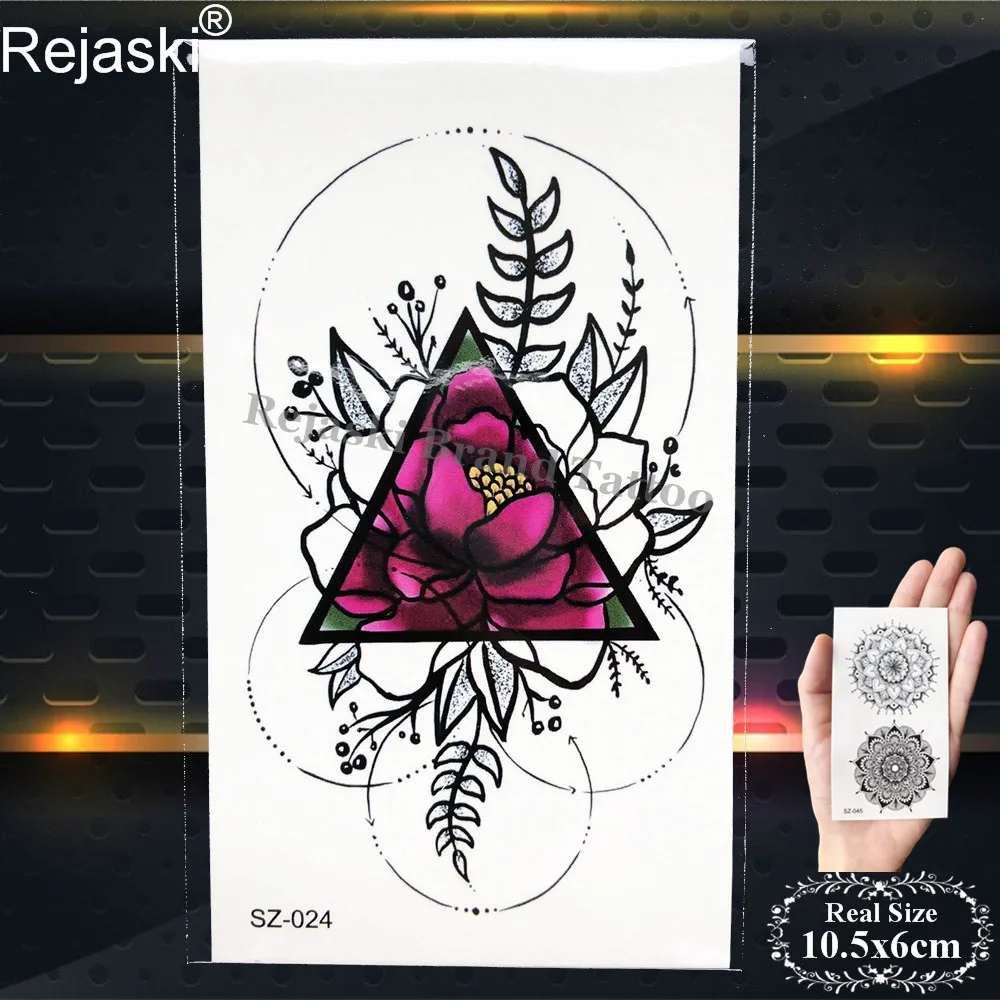 PSZ024 Rejaski Геометрическая линия Волк татуировки наклейки женский боди-арт рисунок Временные татуировки мужские ожесточенные руки поддельные татуировки джунгли маленькая паста - Цвет: PSZ024