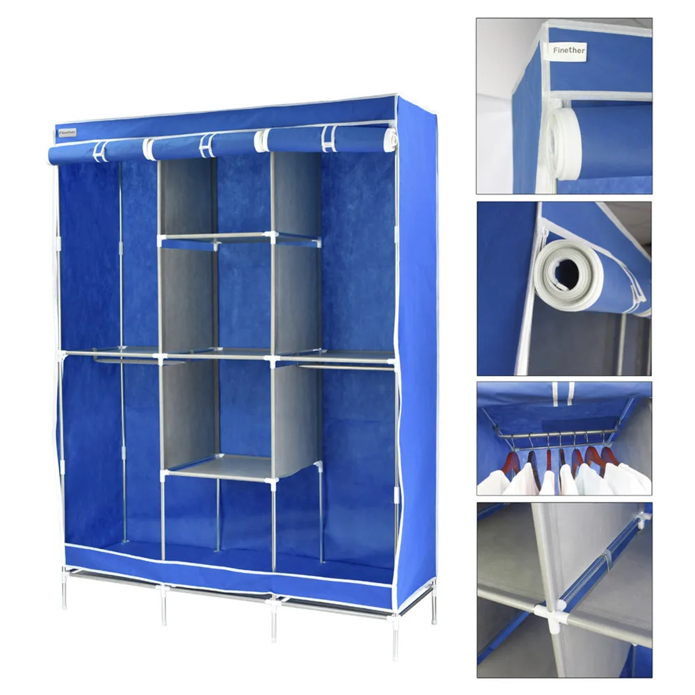 Finether портативный органайзер для хранения шкафа Тканевый шкаф холст домашняя